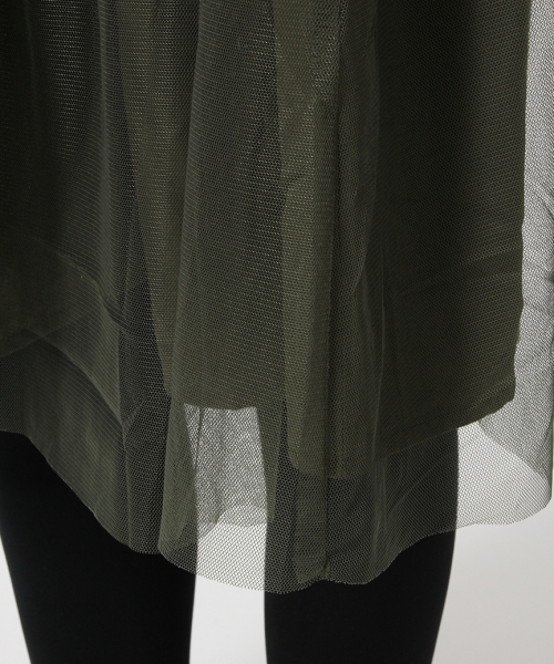 GLOBAL WORK(グローバルワーク)の「ニット*チュールスカートワンピース/570254(ワンピース・レディース・グレー/カーキ/ブラウン/ホワイト・MEDIUM/LARGE)」の12枚目の写真