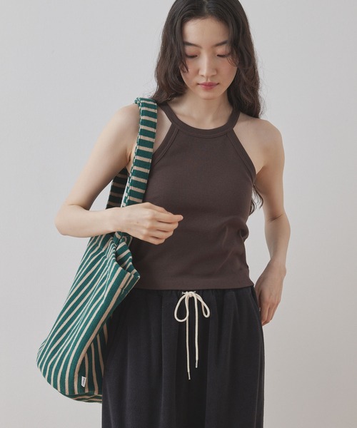 Unblend(アンブレンド)の「【Unblend】パイル ストライプ ビッグトートバッグ(トートバッグ・レディース・ネイビー系/ブルー系/グリーン系・FREE)」の19枚目の写真