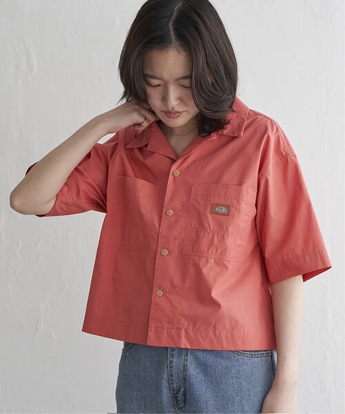 VENCEEXCHANGE(ヴァンスエクスチェンジ)の「Dickies ディッキーズ クロップドシャツ(シャツ/ブラウス・レディース・アイボリー/ブラック/サックスブルー/オレンジ/ライトグリーン・M)」の7枚目の写真