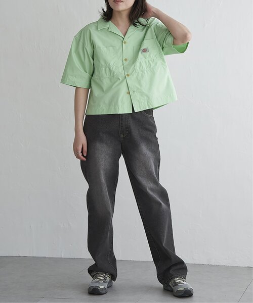 VENCEEXCHANGE(ヴァンスエクスチェンジ)の「Dickies ディッキーズ クロップドシャツ(シャツ/ブラウス・レディース・アイボリー/ブラック/サックスブルー/オレンジ/ライトグリーン・M)」の19枚目の写真