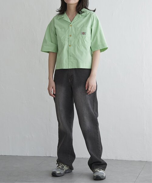 VENCEEXCHANGE(ヴァンスエクスチェンジ)の「Dickies ディッキーズ クロップドシャツ(シャツ/ブラウス・レディース・アイボリー/ブラック/サックスブルー/オレンジ/ライトグリーン・M)」の20枚目の写真