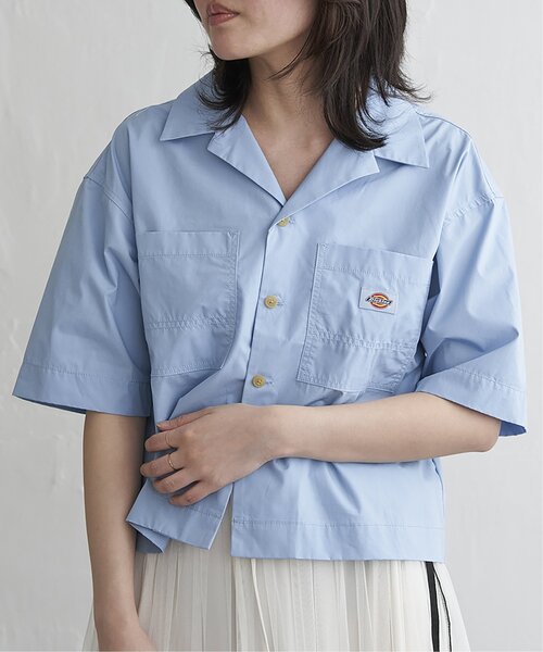 VENCEEXCHANGE(ヴァンスエクスチェンジ)の「Dickies ディッキーズ クロップドシャツ(シャツ/ブラウス・レディース・アイボリー/ブラック/サックスブルー/オレンジ/ライトグリーン・M)」の21枚目の写真
