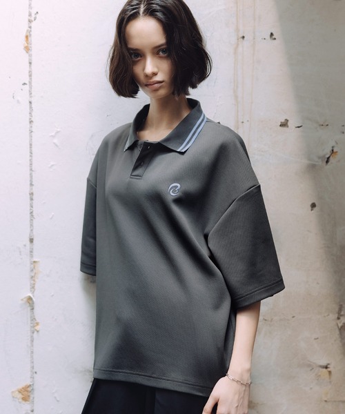 ROCHEM(ローシェン)の「ワンポイントロゴ刺繍鹿の子ポンチ短丈ポロシャツ(ポロシャツ・メンズ・ブラック/ワイン/ホワイト/ネイビー/グリーン/オフホワイト/ベージュ系/グレー・L/M/S/XS)」の20枚目の写真