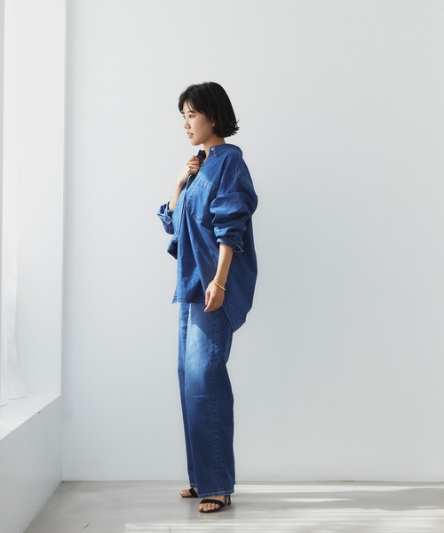 YANUK（ヤヌーク）の「Really Light ワイドストレート"LILITH"（デニムパンツ・レディース・ブルー・21inch/22inch/23inch/25inch/24inch/26inch/27inch）」の12枚目の写真