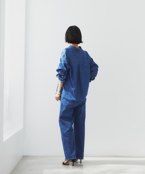 YANUK（ヤヌーク）の「Really Light ワイドストレート"LILITH"（デニムパンツ・レディース・ブルー・21inch/22inch/23inch/25inch/24inch/26inch/27inch）」の2枚目の写真