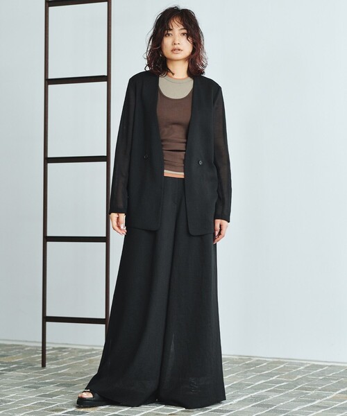 ICB(アイシービー)の「レイヤードタンク(タンクトップ・レディース・ダークブラウン系7/ピーコックグリーン系7・X-SMALL/SMALL/MEDIUM)」の3枚目の写真
