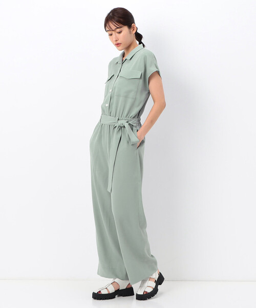 Gabardine K.T(ギャバジンケーティー)の「ぷるサラクロス オールインワン(サロペット/オーバーオール・レディース・グリーン・9号)」の17枚目の写真