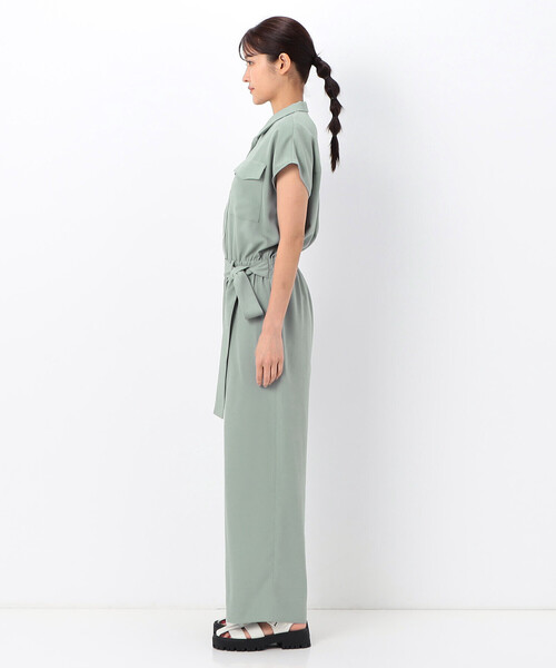 Gabardine K.T(ギャバジンケーティー)の「ぷるサラクロス オールインワン(サロペット/オーバーオール・レディース・グリーン・9号)」の11枚目の写真