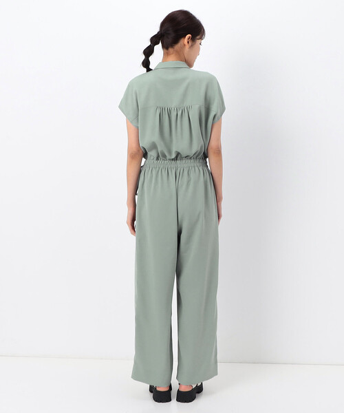 Gabardine K.T(ギャバジンケーティー)の「ぷるサラクロス オールインワン(サロペット/オーバーオール・レディース・グリーン・9号)」の12枚目の写真