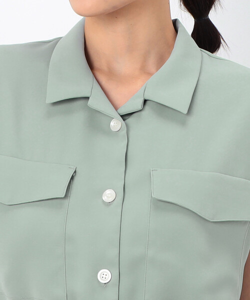 Gabardine K.T(ギャバジンケーティー)の「ぷるサラクロス オールインワン(サロペット/オーバーオール・レディース・グリーン・9号)」の13枚目の写真
