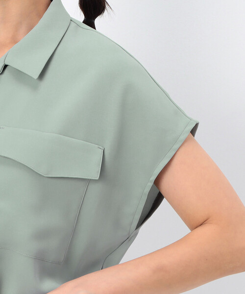 Gabardine K.T(ギャバジンケーティー)の「ぷるサラクロス オールインワン(サロペット/オーバーオール・レディース・グリーン・9号)」の3枚目の写真