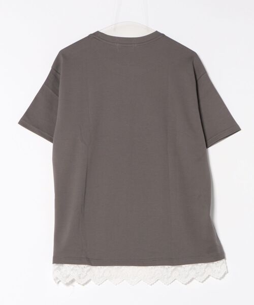 aimoha(アイモハ)の「【aimoha】立体リボンモチーフプリントTシャツ (SS)(Tシャツ/カットソー・レディース・ライトベージュ/ホワイト/ピンク/ダークグレー/ブルー・FREE)」の6枚目の写真
