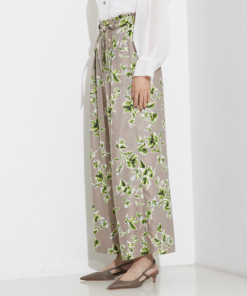 qualite（カリテ）の「ブッチャーフラワーワイドパンツ（その他パンツ・レディース・モカ・36/34/38）」の4枚目の写真