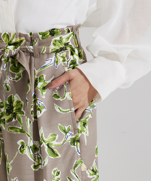 qualite（カリテ）の「ブッチャーフラワーワイドパンツ（その他パンツ・レディース・モカ・36/34/38）」の7枚目の写真