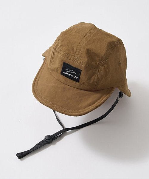 b・ROOM(ビールーム)の「日除け付きキャップ(キャップ・キッズ・アイボリー/ダークブラウン/ベージュ/ライトカーキ・F)」の6枚目の写真