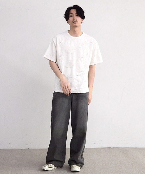 RATTLE TRAP（ラトルトラップ）の「オーバーダメージTシャツ（Tシャツ/カットソー・メンズ・ホワイト/ブラック・M/L）」の3枚目の写真