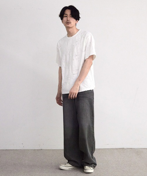 RATTLE TRAP（ラトルトラップ）の「オーバーダメージTシャツ（Tシャツ/カットソー・メンズ・ホワイト/ブラック・M/L）」の5枚目の写真