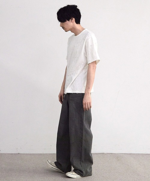 RATTLE TRAP（ラトルトラップ）の「オーバーダメージTシャツ（Tシャツ/カットソー・メンズ・ホワイト/ブラック・M/L）」の6枚目の写真