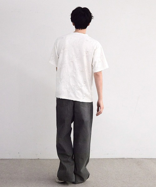 RATTLE TRAP（ラトルトラップ）の「オーバーダメージTシャツ（Tシャツ/カットソー・メンズ・ホワイト/ブラック・M/L）」の8枚目の写真
