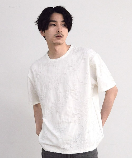 RATTLE TRAP（ラトルトラップ）の「オーバーダメージTシャツ（Tシャツ/カットソー・メンズ・ホワイト/ブラック・M/L）」の9枚目の写真