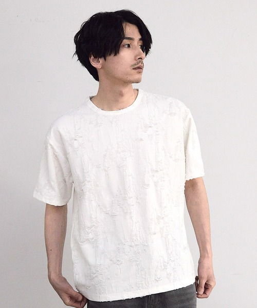 RATTLE TRAP（ラトルトラップ）の「オーバーダメージTシャツ（Tシャツ/カットソー・メンズ・ホワイト/ブラック・M/L）」の10枚目の写真