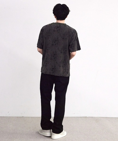 RATTLE TRAP（ラトルトラップ）の「オーバーダメージTシャツ（Tシャツ/カットソー・メンズ・ホワイト/ブラック・M/L）」の17枚目の写真