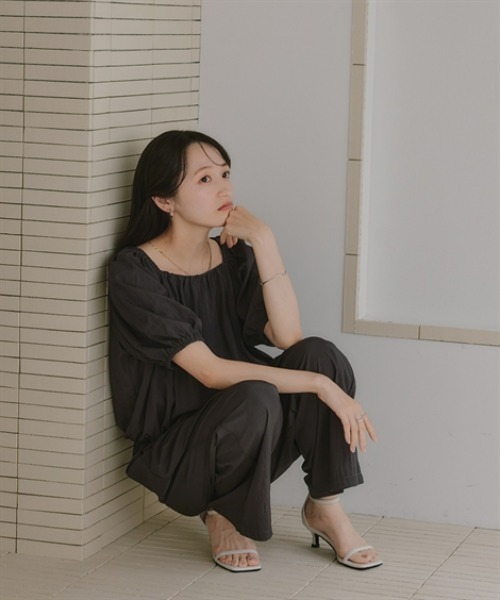 Petitjo(プッチージョ)の「小さいサイズ ワッシャーボリュームブラウス 低身長さん・小柄女性(シャツ/ブラウス・レディース・グレー/チャコール/モカ・PS/PM)」の20枚目の写真