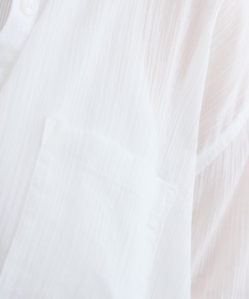 KATHARINE ROSS（キャサリンロス）の「【PILLINI/ピリーニ】マシンウォッシャブル らくケアコットンシャツ（シャツ/ブラウス・レディース・グリーン/オフホワイト/ブラック・MEDIUM）」の21枚目の写真