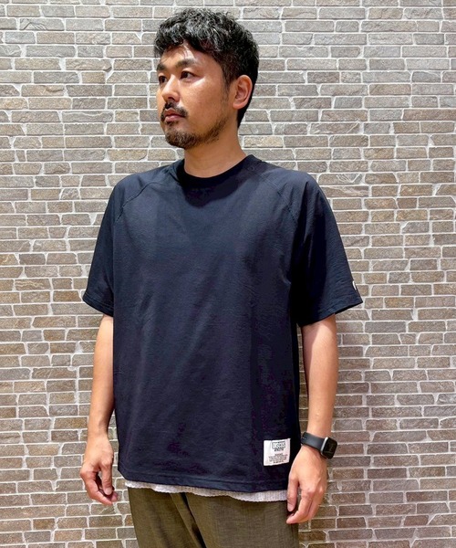 THE RAMPAGE メッシュ　Tシャツ 半袖 パフォーマンスTシャツ THE RAMPAGE DNA ロゴ ブラック