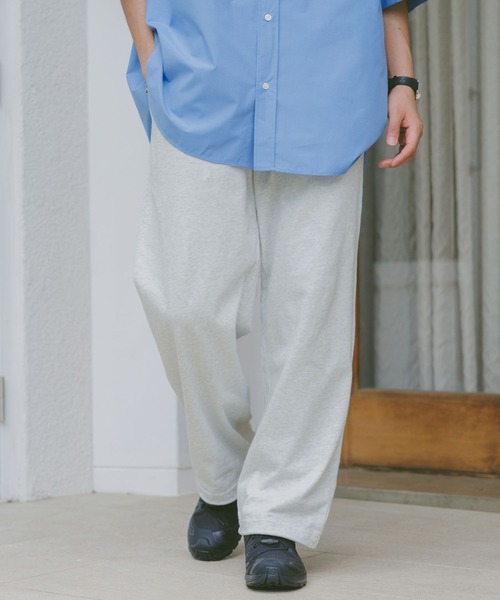 RAGEBLUE（レイジブルー）の「天竺/イージースウェットワイドパンツ（スウェットパンツ・メンズ・ライトグレー/ネイビー/ダークグレー・FREE）」の3枚目の写真