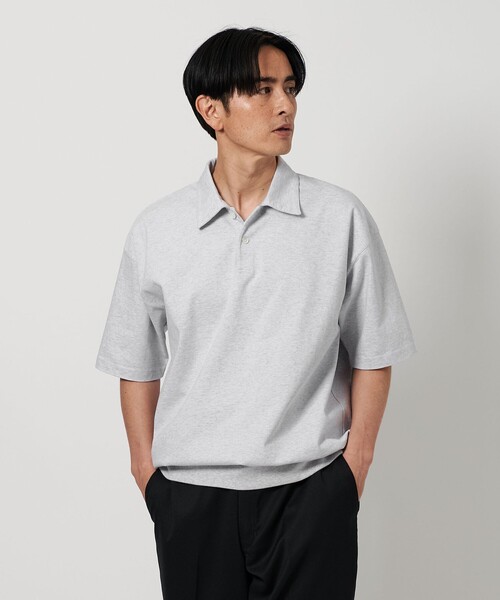 BEAUTY&YOUTHUNITEDARROWS ソリッドコットンポロスウェット BEAUTY&YOUTH UNITED ARROWS ソリッド コットン ポロ スウェット