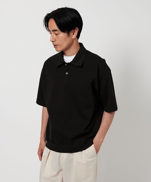 BEAUTY&YOUTH UNITED ARROWS（ビューティーアンドユースユナイテッドアローズ）の「ソリッド コットン ポロ スウェット（スウェット・メンズ・ライトグレー/ブラック・S/M/L/XL）」の7枚目の写真