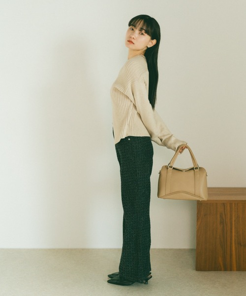 VANNIE U(ヴァニーユー)の「ジャガードセミフレアデニムパンツ(デニムパンツ・レディース・ブラック/ネイビー・LARGE/MEDIUM/SMALL)」の10枚目の写真