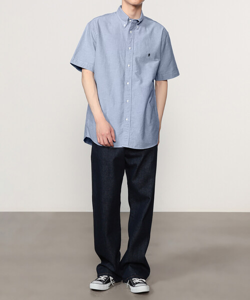 GYMPHLEX(ジムフレックス)の「Gymphlex | コットン ボタンダウン半袖シャツ MEN(シャツ/ブラウス・メンズ・ホワイト/ブルー・L/XL/M)」の16枚目の写真