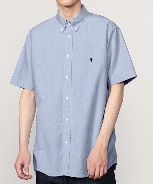 GYMPHLEX(ジムフレックス)の「Gymphlex | コットン ボタンダウン半袖シャツ MEN(シャツ/ブラウス・メンズ・ホワイト/ブルー・L/XL/M)」の1枚目の写真