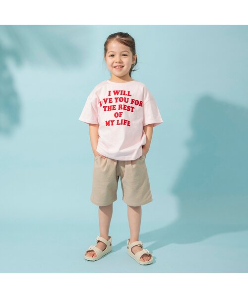 BREEZE(ブリーズ)の「【ジュニア対応】バリエーションTシャツ(Tシャツ/カットソー・キッズ・アイボリー/サックスブルー/ピンク/レッド・80/90/100/110/120/130/140)」の5枚目の写真