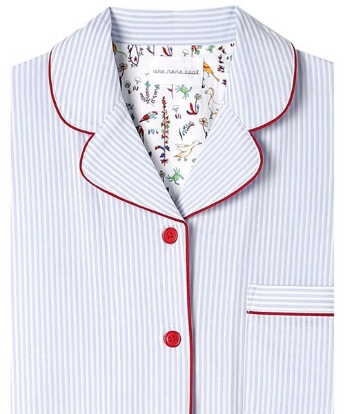 une nana cool(ウンナナクール)の「【綿混】ロンドンストライプ半袖パジャマ MADE WITH LIBERTY FABRIC(ルームウェア/パジャマ・レディース・サックスブルー/グレー/ブルー・M/L)」の5枚目の写真