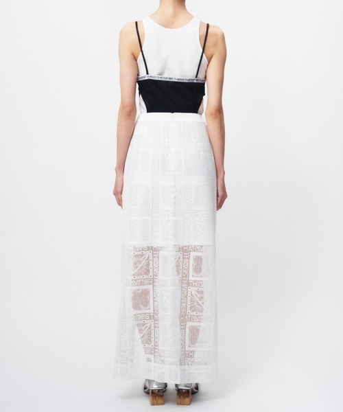 THINGS THAT MATTER（シングス ザット マター）の「THIRD EYE(i) LACE SKIRT/ サードアイレーススカート（スカート・レディース・ホワイト/ブラック・1/2）」の4枚目の写真