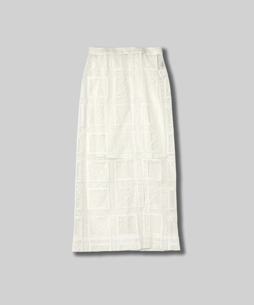 THINGS THAT MATTER（シングス ザット マター）の「THIRD EYE(i) LACE SKIRT/ サードアイレーススカート（スカート・レディース・ホワイト/ブラック・1/2）」の6枚目の写真