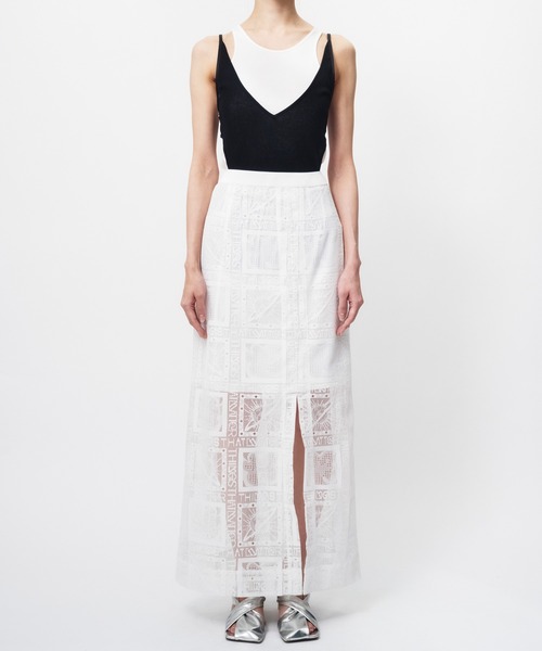 THINGS THAT MATTER（シングス ザット マター）の「THIRD EYE(i) LACE SKIRT/ サードアイレーススカート（スカート・レディース・ホワイト/ブラック・1/2）」の3枚目の写真
