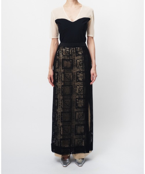 THINGS THAT MATTER（シングス ザット マター）の「THIRD EYE(i) LACE SKIRT/ サードアイレーススカート（スカート・レディース・ホワイト/ブラック・1/2）」の9枚目の写真