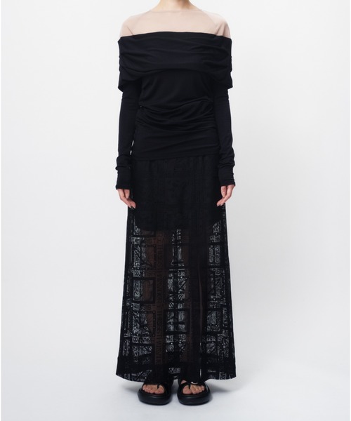 THINGS THAT MATTER（シングス ザット マター）の「THIRD EYE(i) LACE SKIRT/ サードアイレーススカート（スカート・レディース・ホワイト/ブラック・1/2）」の11枚目の写真