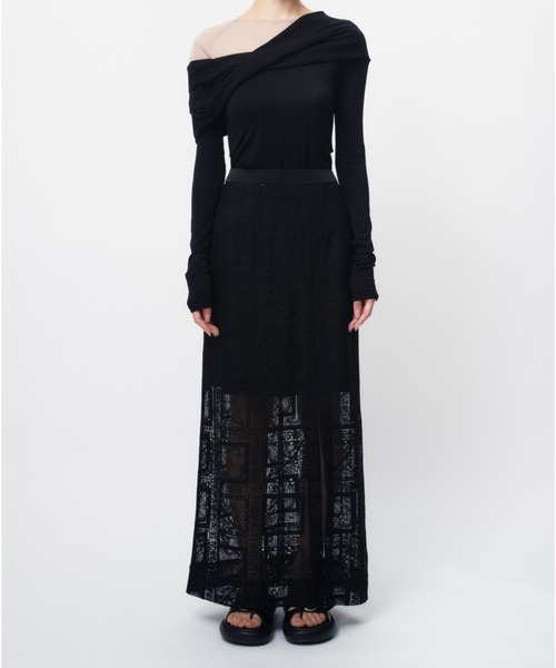 THINGS THAT MATTER（シングス ザット マター）の「THIRD EYE(i) LACE SKIRT/ サードアイレーススカート（スカート・レディース・ホワイト/ブラック・1/2）」の12枚目の写真