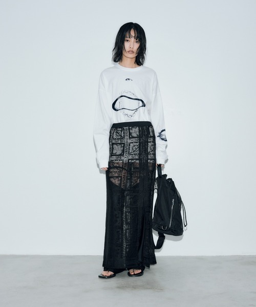 THINGS THAT MATTER（シングス ザット マター）の「THIRD EYE(i) LACE SKIRT/ サードアイレーススカート（スカート・レディース・ホワイト/ブラック・1/2）」の8枚目の写真