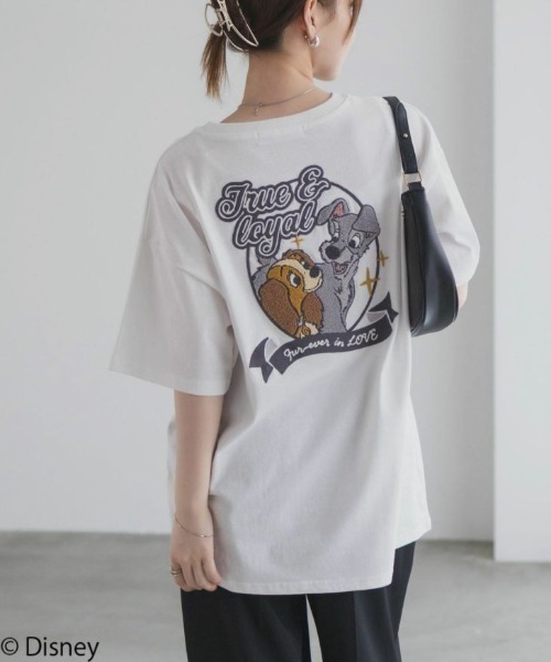 Disney わんわん物語 レディー＆トランプ / サガラ刺繍Tシャツ