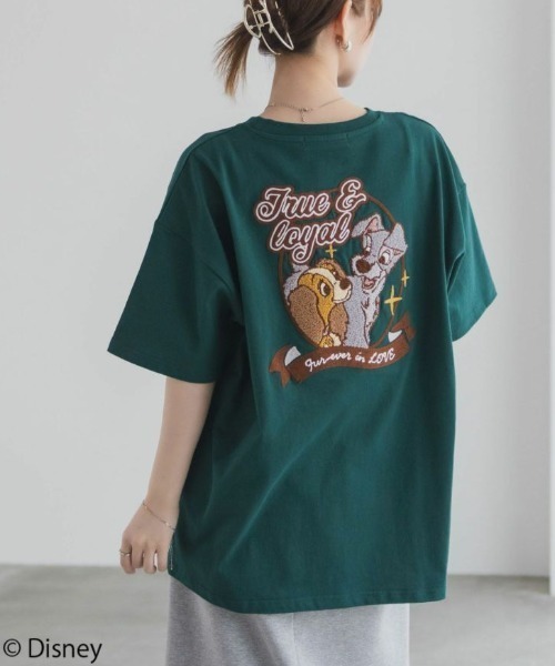 Disney わんわん物語 レディー＆トランプ / サガラ刺繍Tシャツ
