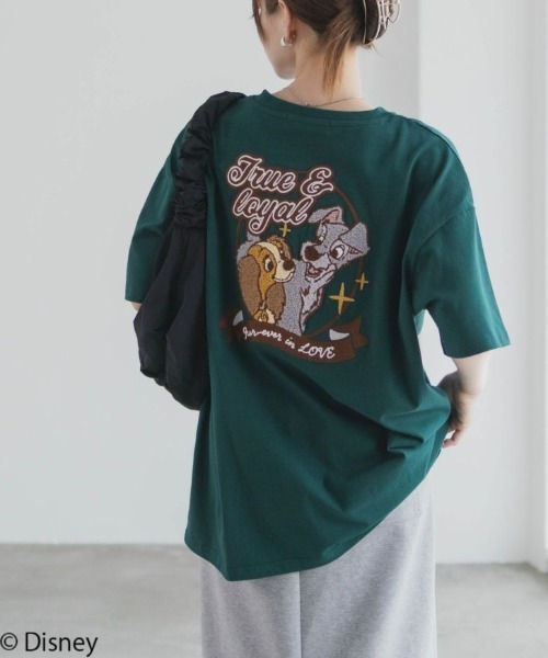 セール】Disney わんわん物語 レディー＆トランプ / サガラ刺繍Tシャツ