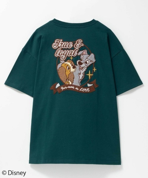 Disney わんわん物語 レディー＆トランプ / サガラ刺繍Tシャツ