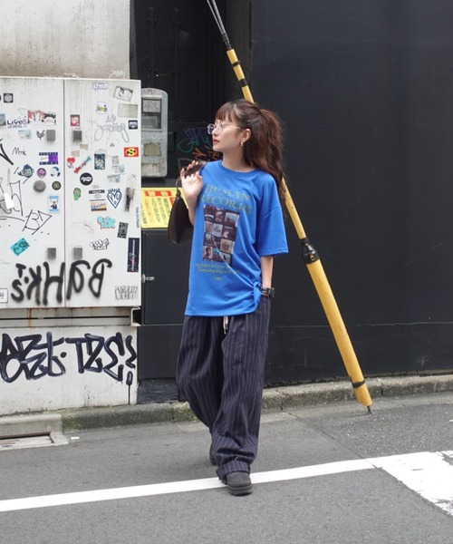TEEN BOOP(ティーンブープ)の「リネン混ストライプラフパンツ(その他パンツ・レディース・ネイビー・FREE)」の17枚目の写真