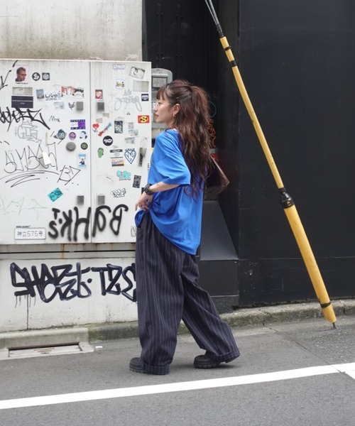 TEEN BOOP(ティーンブープ)の「リネン混ストライプラフパンツ(その他パンツ・レディース・ネイビー・FREE)」の18枚目の写真